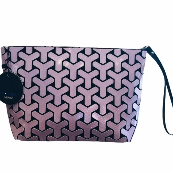 Patrizia Luca Handbags - 💖 P. Luca Milano Pink Glitter Wristlet Clutch Bag